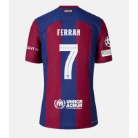 Billiga Barcelona Ferran Torres #7 Hemma fotbollskläder 2023-24 Kortärmad